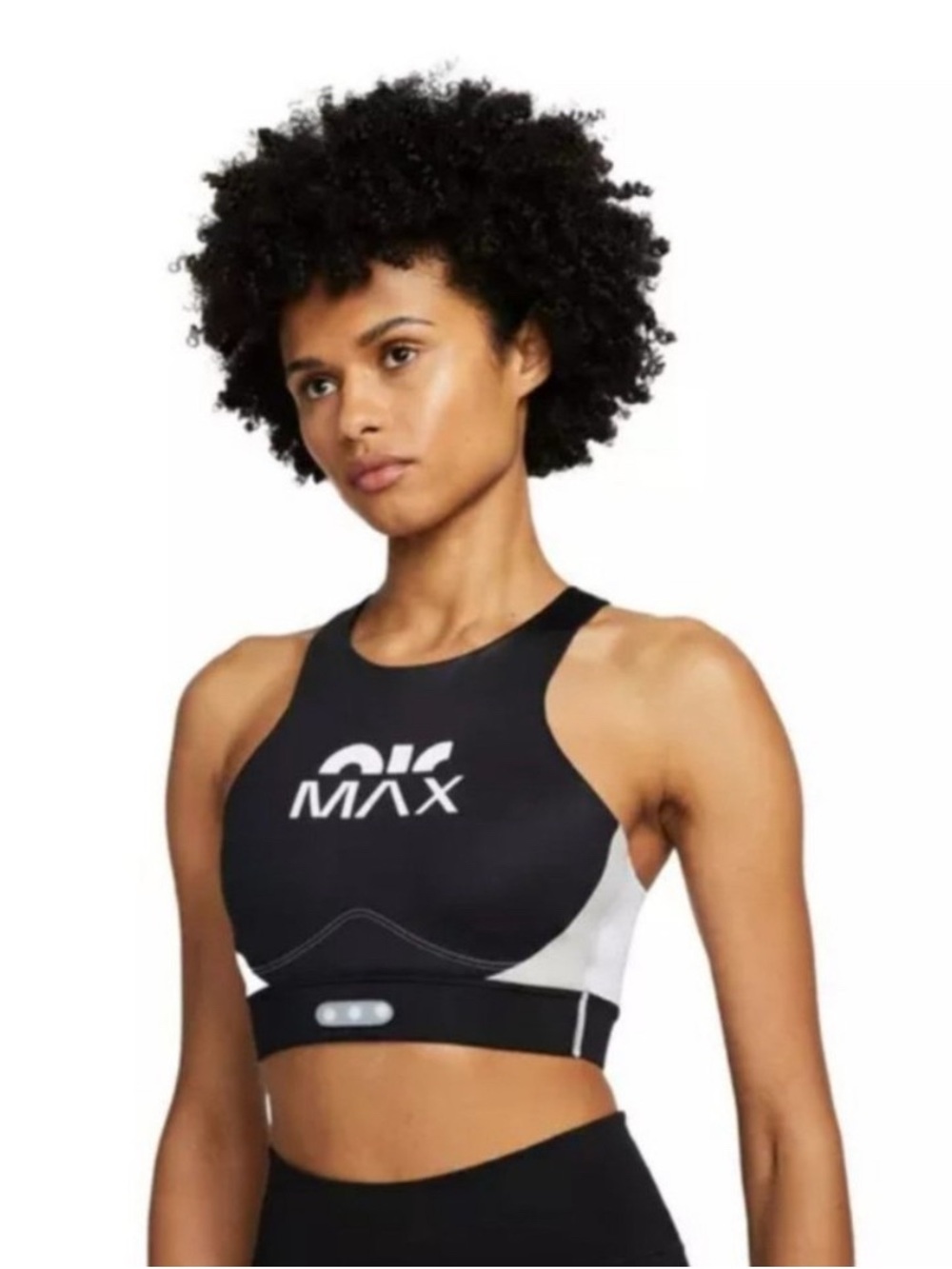 NWOT Nike Air Max Dri-FIT Sports Bra Black White Medium Support Small
